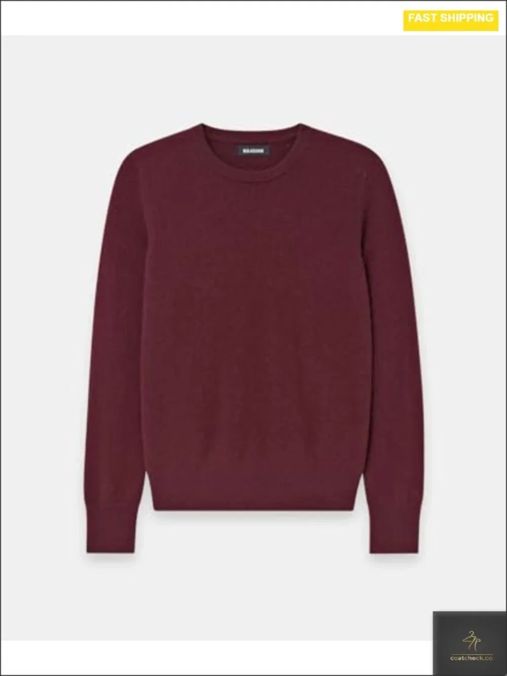 Men's 100% Cashmere Classic Crewneck Sweater in Merlot